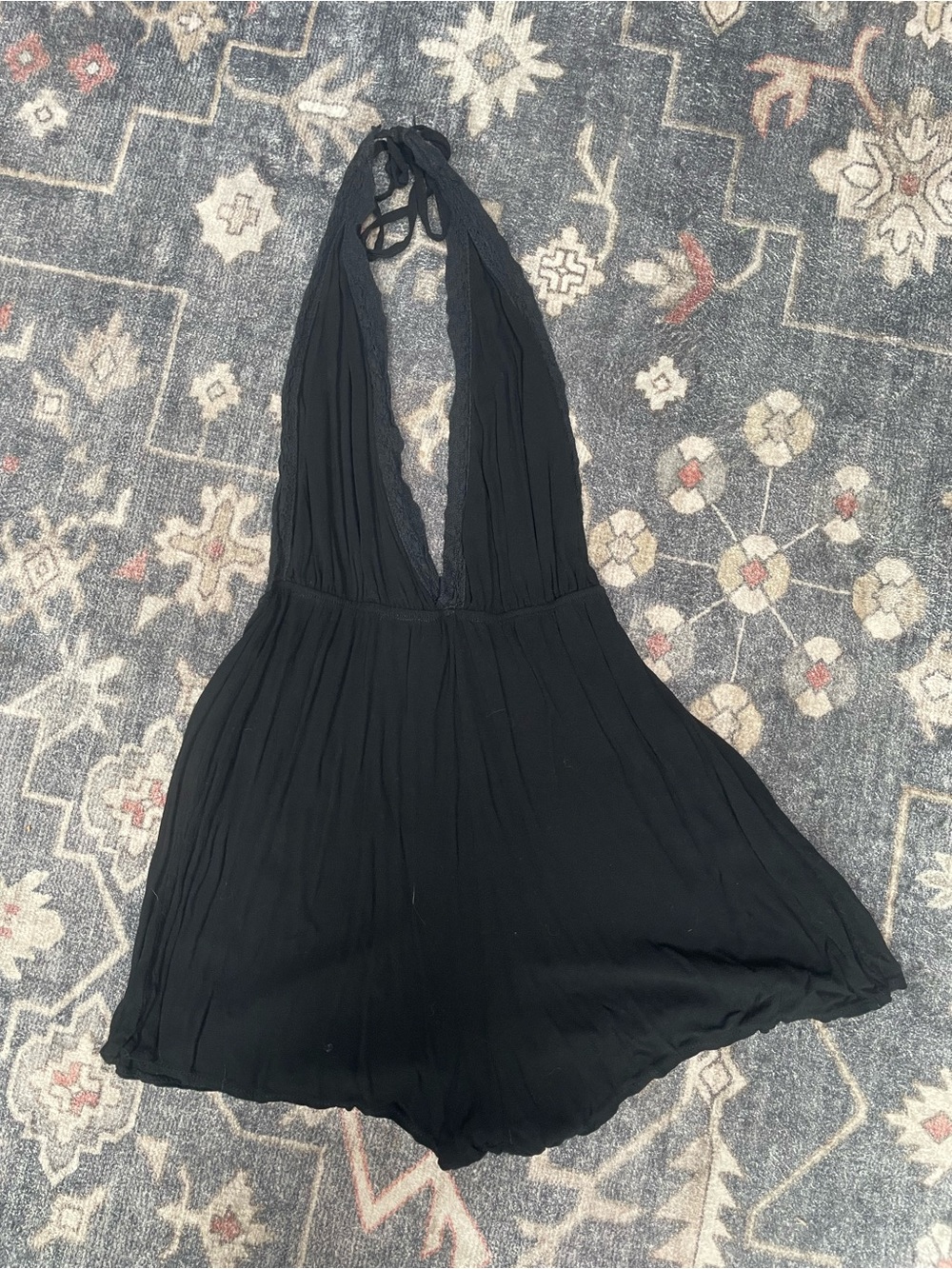 American Eagle Outfitters Black Halter Romper